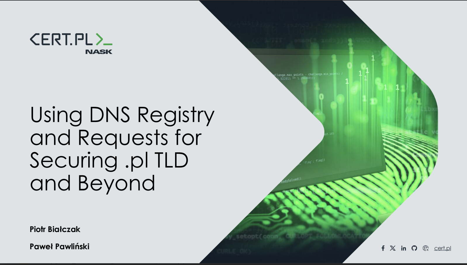 CERT.PL/NASK at 37th Annual FIRST Conference